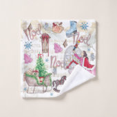 Élégant conte de fées de Noël (Gant de toilette)