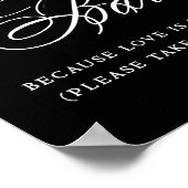 Elegant Cookie Bar White Calligraphy | Grafische t Poster (Hoek)