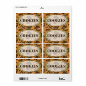 Élégant Cookies Étiquette alimentaire (Feuille entière)
