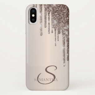 Elegant Cool Glitter Drips Hoesje-Mate iPhone Case