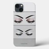 Elegant Cool Modern Grey Striped, Lashes Case-Mate iPhone Case (Achterkant)