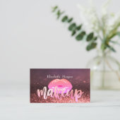 Elegant Cool Trendy Glitter Bokeh Lips Visitekaartje (Staand voorkant)