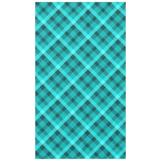 Élégant cool Turquoise Plaid Grande Nappe (Devant)