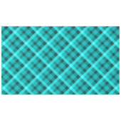 Élégant cool Turquoise Plaid Grande Nappe (Devant (Horizontal))