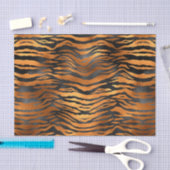 Elegant Copper Black Tiger Animal Print Tissuepapier (Craft)