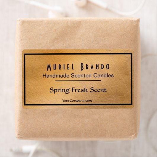 Elegant Copper Candle Company V5 Candle Jar Label (Insitu)