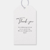 Elegant Copper & Earthy Botanical Wedding Cadeaulabel (Achterkant)