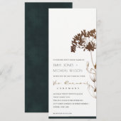 ELEGANT COPPER FOLIE HYDRANGEA FLORAL VOW RENEWAL KAART (Voorkant / Achterkant)