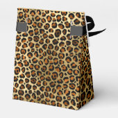Elegant Copper Gold Leopard Animal Print Bedankdoosjes (Achterkant)