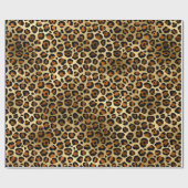 Elegant Copper Gold Leopard Animal Print Cadeaupapier (Vlak)