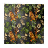 Elegant Copper Green Gold Tiger Lady Tegeltje (Voorkant)