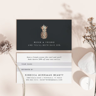 Elegant Copper Pineapple Reference Kaart