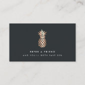 Elegant Copper Pineapple Reference Kaart (Voorkant)