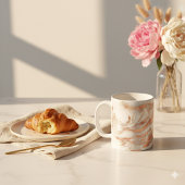 Elegant Copper Roos Gold Folie Marmer Koffiemok