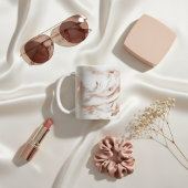 Elegant Copper Roos Gold Folie Marmer Koffiemok