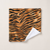 Elegant Copper Tiger Animal Print Bad Handdoek (Wasdoekje)