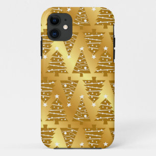 Élégant coque iphone d'Arbre de Noël Or