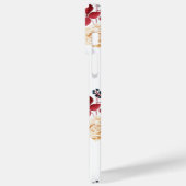 Élégant coque iphone d'automne floral de Bourgogne (Verso / Gauche)