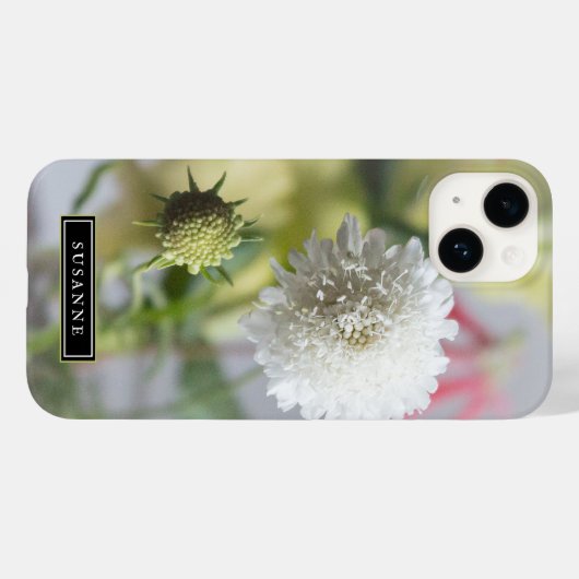 Élégant coque iphone de fleurs joyeuses (Verso (horizontal))