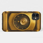 Elégant coque iphone d'icône dorée : CFG Scale 18 (Dos (Horizontal))