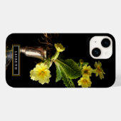 Élégant coque iphone Floral Jaune (Verso (horizontal))