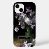 Élégant coque iphone floral violet (Verso)