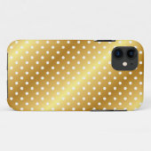 Élégant coque iphone Gold Polkadot (Dos (Horizontal))