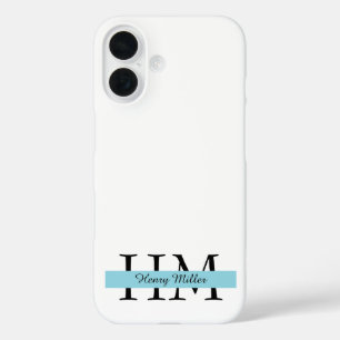Élégant coque iphone Monogramme Personnalisé