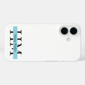 Élégant coque iphone Monogramme | Personnalisé (Verso (horizontal))