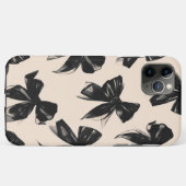 Élégant coque iphone Motif noir (Dos (Horizontal))