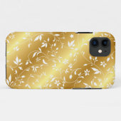 Élégant coque iphone or floral (Dos (Horizontal))