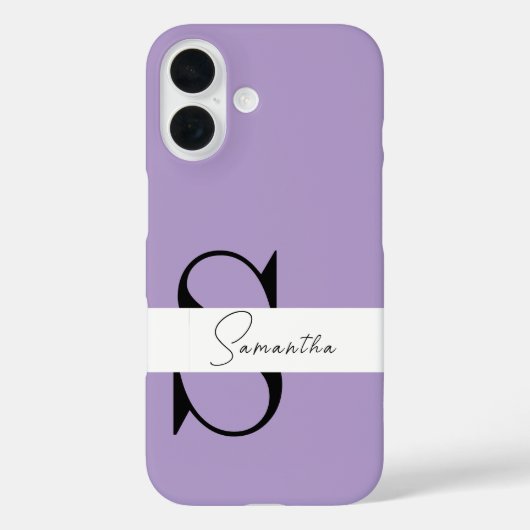 Élégant coque iphone violet avec personnalisation (Verso)