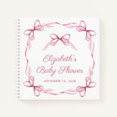 Elégant Coquette Bows Baby Girl Douche Livre d'inv (Devant)