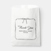 Elegant Coquette Chic Bow Vrijgezellenfeest Dank u Bedankzakje (Voorkant)