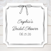 Elegant Coquette Hand getrokken boog Schattige Vri Kartonnen Onderzetters