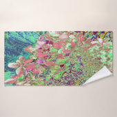 Élégant Corail et Chartreuse Limelight Hydrangea (Serviette de bain)
