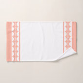 Elégant corail et Motif géométrique blanc (Serviette à main)