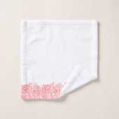 Élégant corail rouge floral Paisley Birder (Gant de toilette)