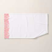 Élégant corail rouge floral Paisley Birder (Serviette à main)