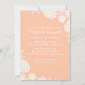 Elegant Coral Bridal Shower-uitnodigingen Kaart (Voorkant)