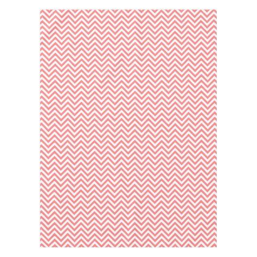Elegant Coral Chevrons Pattern Tafelkleed (Voorkant)