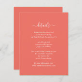 Elegant Coral Gastinformatie Kaarten (Voorkant / Achterkant)