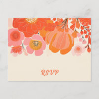Elegant Coral Pink Poppy Flower RSVP-Briefkaart