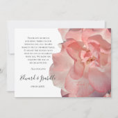 Élégant Coral rose Merci de photo florale (Devant)