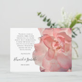 Élégant Coral rose Merci de photo florale (Debout devant)