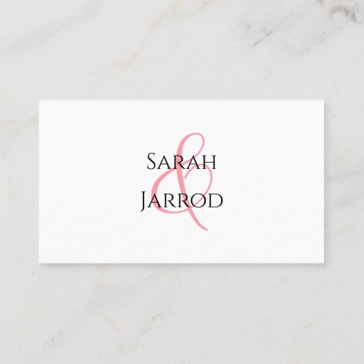 Elegant Coral rose QR Mariage Carte de site Web (Dos)