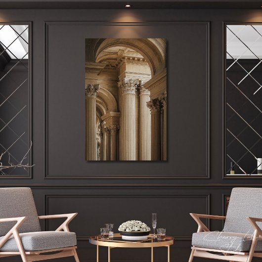Elegant Corinthian Columns Classical Architecture Poster
