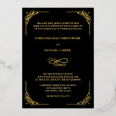 Elegant Corner Swirl Mariage photo Foil Invitation (Recto)