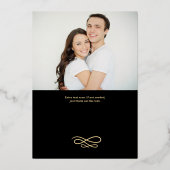Elegant Corner Swirl Mariage photo Foil Invitation (Verso)