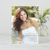 Elegant Corners Photo Invitation Kaart (Staand voorkant)